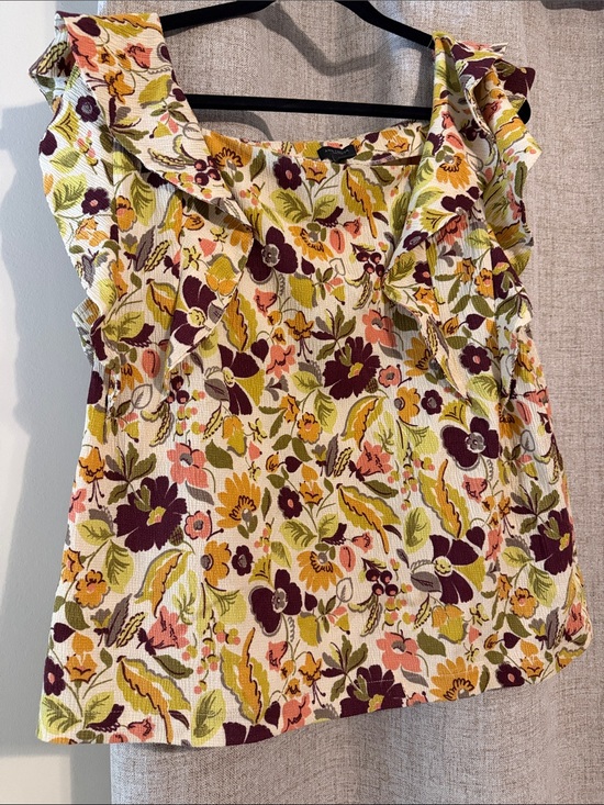 Ann Taylor Tops - Ann Taylor Floral Ruffle Sleeve Women’s Top - XL